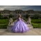 Off Shoulder Lilac Quinceanera Dresses V Neck 15 Dress With 3D Flowers