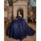 Off Shoulder Navy Blue Quinceanera Dress Sweet 15 Gowns Princess Dresses