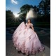 Off Shoulder Pink Quince Dress Birthday Gowns Sweetheart Vestidos De 15 Anos