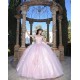 Off Shoulder Pink Quince Dresses Lace Appliques Sweetheart Neck 15 Dress