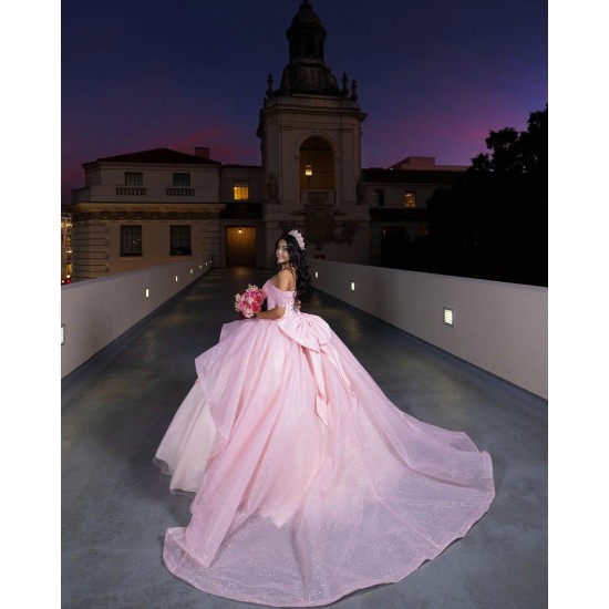 Off Shoulder Pink Quinceanera Dress 2024 Dresses With Bow