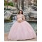 Off Shoulder Pink Quinceanera Dress Lace Appliques Sweetheart Neck 15 Dresses