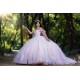 Off Shoulder Pink Quinceanera Dress Sweet 15 Gowns 2024 Ball Gown Princess Dresses