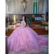 Off Shoulder Pink Quinceanera Dress Sweetheart Neck 2024 Princess Dresses