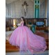 Off Shoulder Pink Quinceanera Dress Sweetheart Neck 2024 Princess Dresses