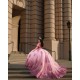 Off Shoulder Pink Quinceanera Dresses Pearl Sweetheart Neck 15 Dress