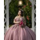 Off Shoulder Pink Quinceanera Dresses Sweetheart Neck 15 Dress