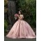 Off Shoulder Pink Quinceanera Dresses Sweetheart Neck 15 Dress