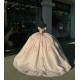 Off Shoulder Pink Quinceanera Dresses Sweetheart Neck Ball Gown 15 Dress