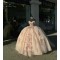 Off Shoulder Pink Quinceanera Dresses Sweetheart Neck Ball Gown 15 Dress