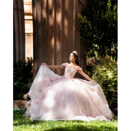 Off Shoulder Quince Dress Pink Vestidos De 15 Anos Women 2024 Ball Gown