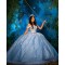 Off Shoulder Quince Dress Sky Blue Vestidos De 15 Anos With 3D Butterfly