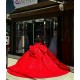 Off Shoulder Red Quince Dress Sweetheart Neck 15 Dresses With Bow