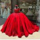 Off Shoulder Red Quince Dress Vestidos De 15 Anos Sweet 15 16 Dresses