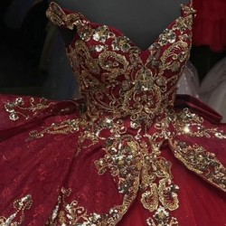 Off Shoulder Red Quinceanera Dress 15 Dresses With Bow