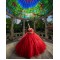 Off Shoulder Red Quinceanera Dresses Sweetheart Neck Ball Gown 15 Dress