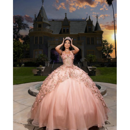 Off Shoulder Rose Gold Quince Dress Sweetheart Neck Vestidos De 15 Anos