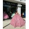 Off Shoulder Rose Gold Quince Dresses Sweetheart Neck 15 Ball Gown Dress