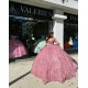 Off Shoulder Rose Gold Quince Dresses Sweetheart Neck 15 Ball Gown Dress