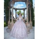 Off Shoulder Rose Gold Quinceanera Dress Sequin Sweetheart Neck 15 Dresses