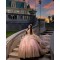 Off Shoulder Rose Gold Quinceanera Dress V Neck Vestidos De 15 Anos