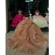 Off Shoulder Rose Gold Quinceanera Dresses Ball Gown 15 Dress With Bow