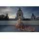 Off Shoulder Rose Gold Quinceanera Dresses Sweetheart Neck Beading 15 Dress