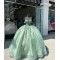 Off Shoulder Sage Green Quinceanera Dress Sweetheart 15 Dresses