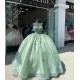 Off Shoulder Sage Green Quinceanera Dress Sweetheart 15 Dresses