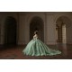 Off Shoulder Sage Green Quinceanera Dresses 15 Dress With 3D Flowers