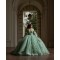 Off Shoulder Sage Green Quinceanera Dresses 15 Dress With 3D Flowers