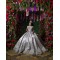 Off Shoulder Silver Quinceanera Dresses V Neck 15 Dress