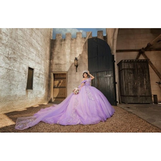 Off Shoulder Sweet 15 Gowns Lilac Quince Dress Birthday Party Dresses