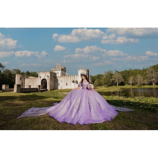 Off Shoulder Sweet 15 Gowns Lilac Quince Dress Birthday Party Dresses