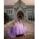 Off Shoulder Sweet 15 Gowns Lilac Quince Dress With Bow