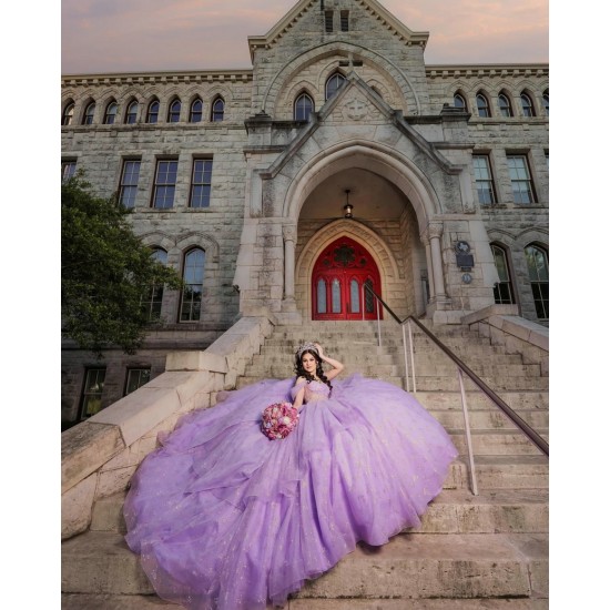 Off Shoulder Sweet 15 Gowns Lilac Quince Dress With Bow