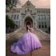 Off Shoulder Sweet 15 Gowns Lilac Quince Dress With Bow