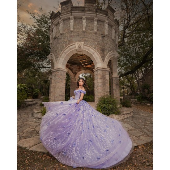 Off Shoulder Sweet 15 Gowns Lilac Quinceanera Dress Princess Dresses