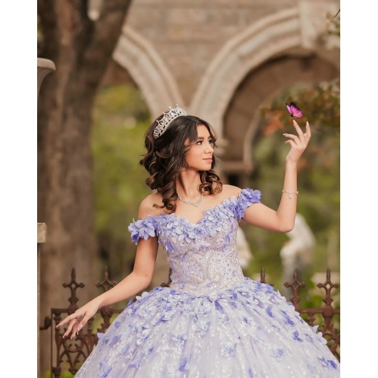 Off Shoulder Sweet 15 Gowns Lilac Quinceanera Dress Princess Dresses