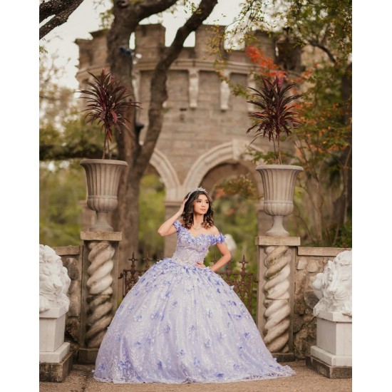 Off Shoulder Sweet 15 Gowns Lilac Quinceanera Dress Princess Dresses