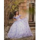 Off Shoulder Sweet 15 Gowns Lilac Quinceanera Dress Princess Dresses