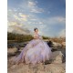 Off Shoulder Sweet 15 Gowns Lilac Quinceanera Dress With Bow