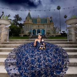 Off Shoulder Sweet 15 Gowns Navy Blue Quinceanera Dress 2024 Princess Dresses