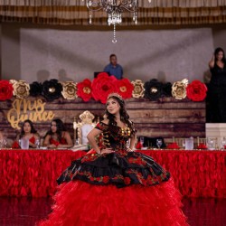 Off Shoulder Sweet 15 Gowns Red On Black Quinceanera Dress Princess Dresses