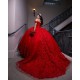 Off Shoulder Sweet 15 Gowns Red Quinceanera Dress Princess Dresses