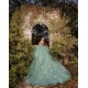 Off Shoulder Sweet 15 Gowns Sage Green Quinceanera Dress With 3D Butterfly