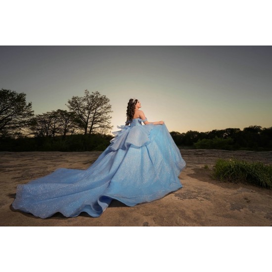 Off Shoulder Sweet 15 Gowns Sky Blue Quince Dress