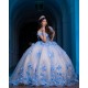 Off Shoulder Sweet 15 Gowns Sky Blue Quinceanera Dress 2024 Dresses