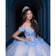 Off Shoulder Sweet 15 Gowns Sky Blue Quinceanera Dress 2024 Dresses