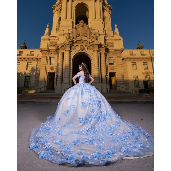 Off Shoulder Sweet 15 Gowns Sky Blue Quinceanera Dress 2024 Dresses